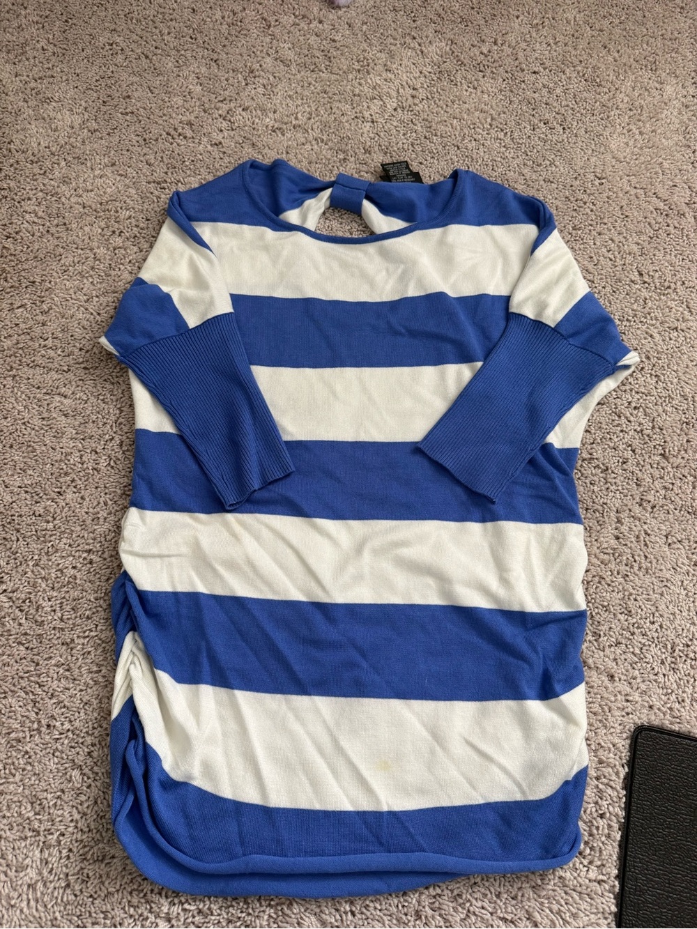 It's Our Time Blue and White Striped Knit Top
